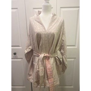 NIKE Yoga Therma-FIT Luxe Reversible Comfy Wrap Coat Robe White 1X NWT $140